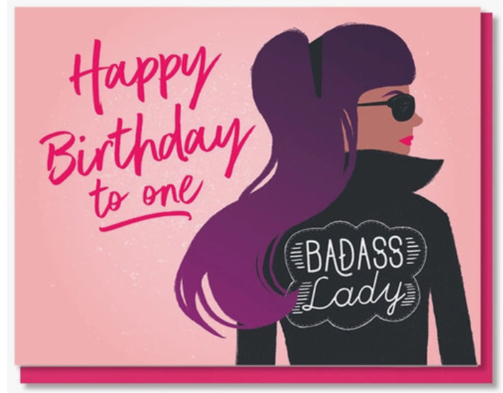 Badass Lady Birthday Card