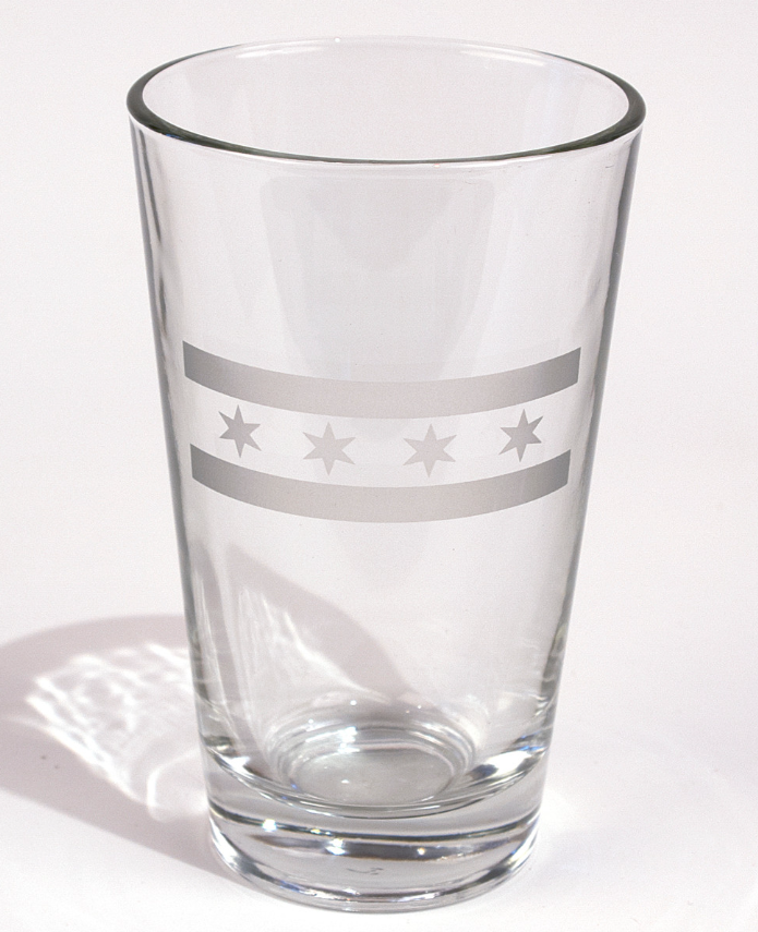 Chicago Flag Pint Glass