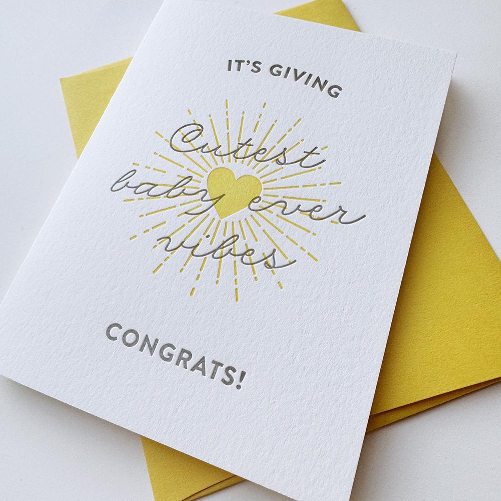 Cutest Baby Vibes Card