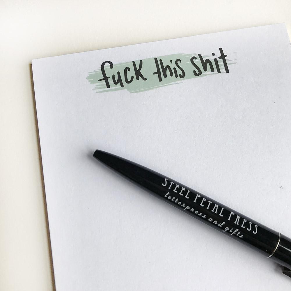 Fuck This Shit Pocket Notepad 