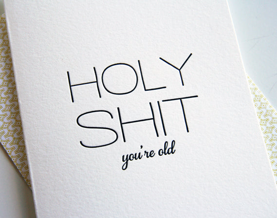 Holy Shit Old Card