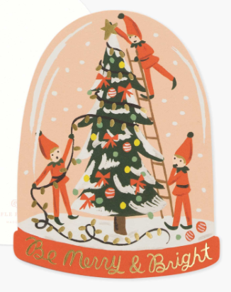 Merry And Bright Elves Card