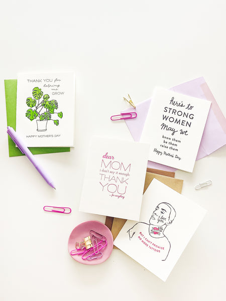 Strong Mother's -  Letterpress Mother's Day Greeting Card