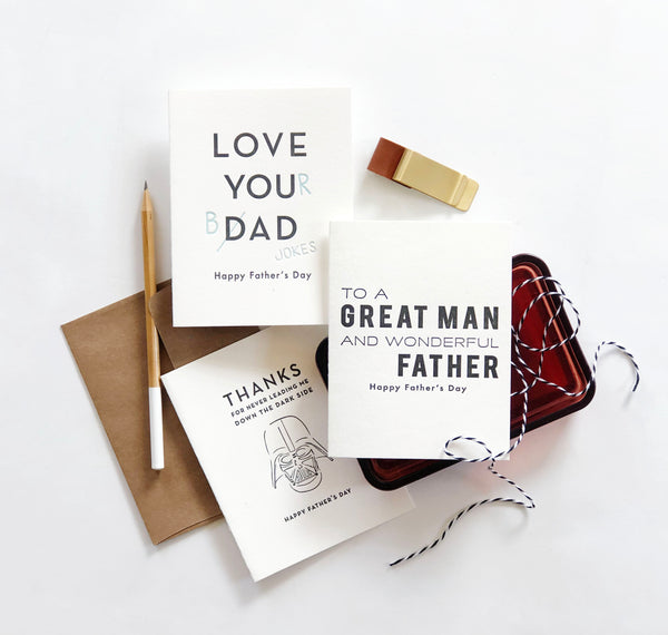 Great Man - Letterpress Father's Day Greeting Card