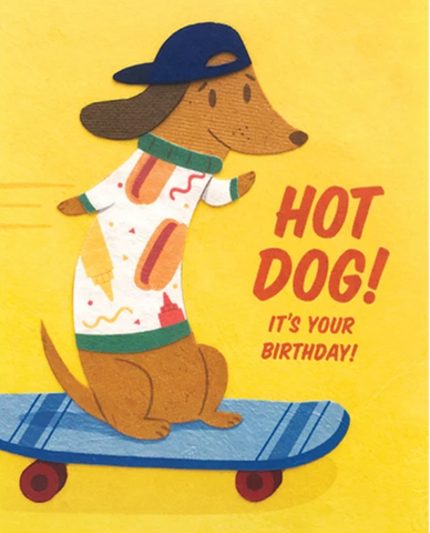 Hot Dog Birthday Card 
