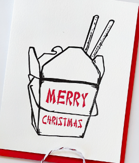 Take Out Christmas Card