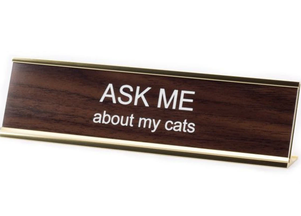 Cat Desk Sign