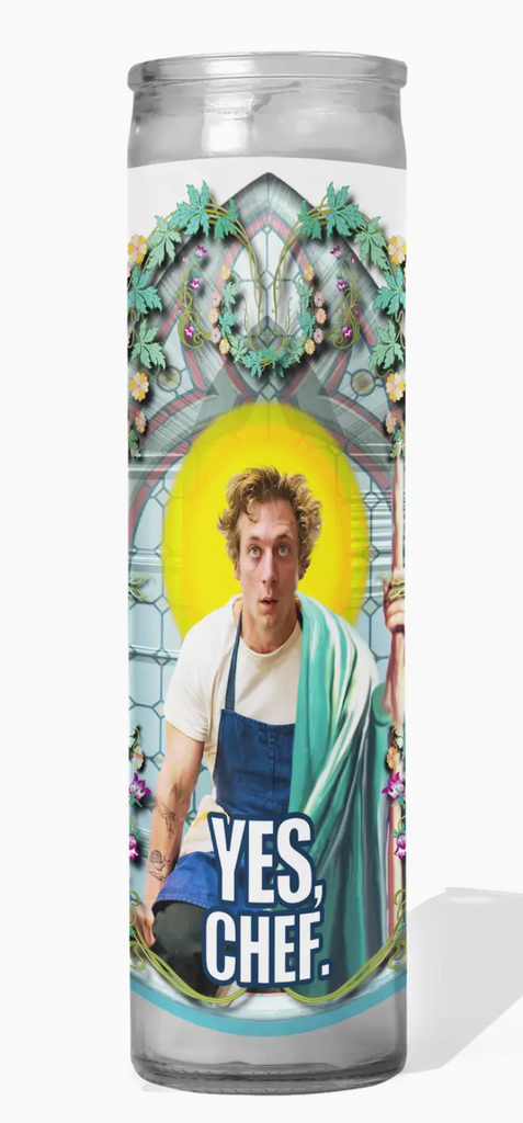 The Bear Chef Prayer Candle