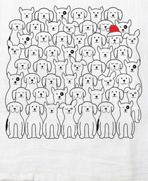 Dog Santa Tea Towel