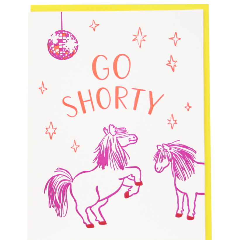 Go Shorty Disco Horses Card