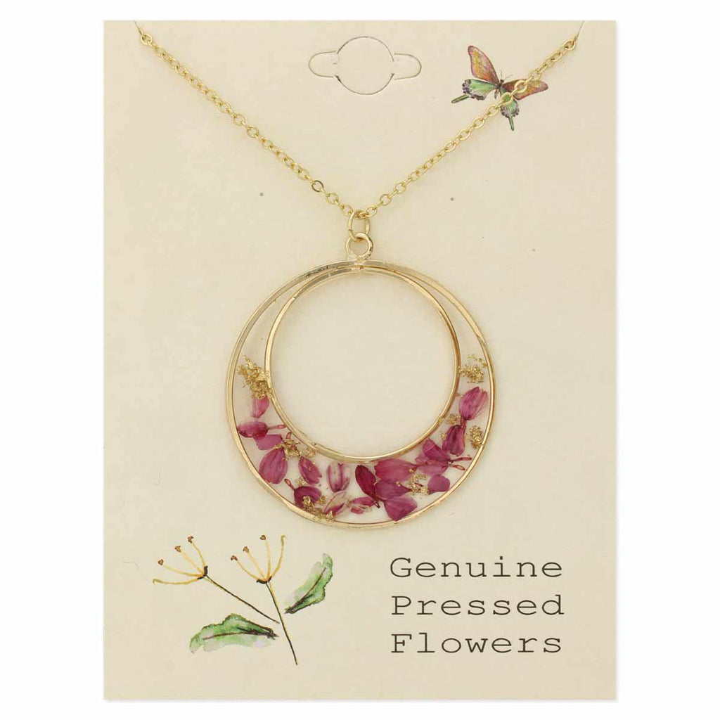 Pressed Flowers Necklace