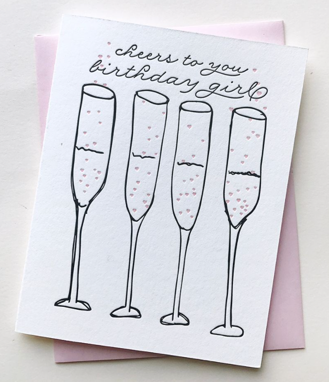 Cheers Birthday Girl Card