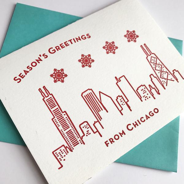 Seasons Greetings Chicago Card