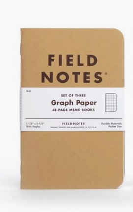 Field Notes Graph Paper Set of 3 Memo Books