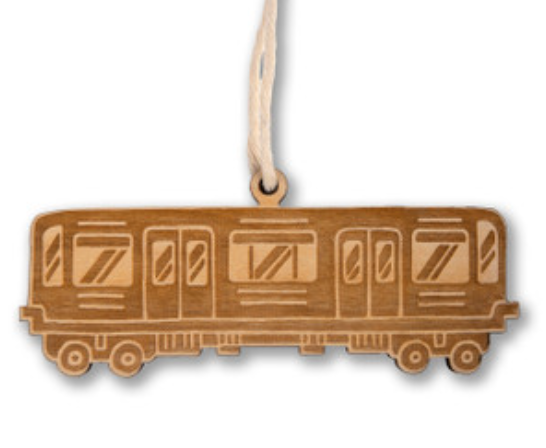 El Train Wooden Ornament