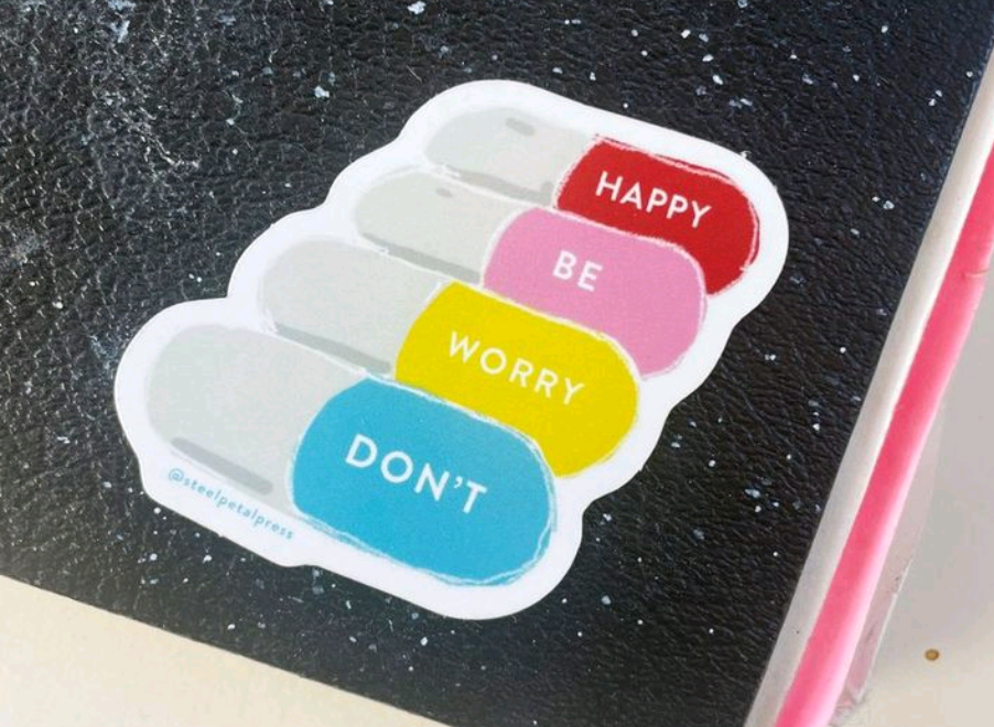 Be Happy Pills Sticker