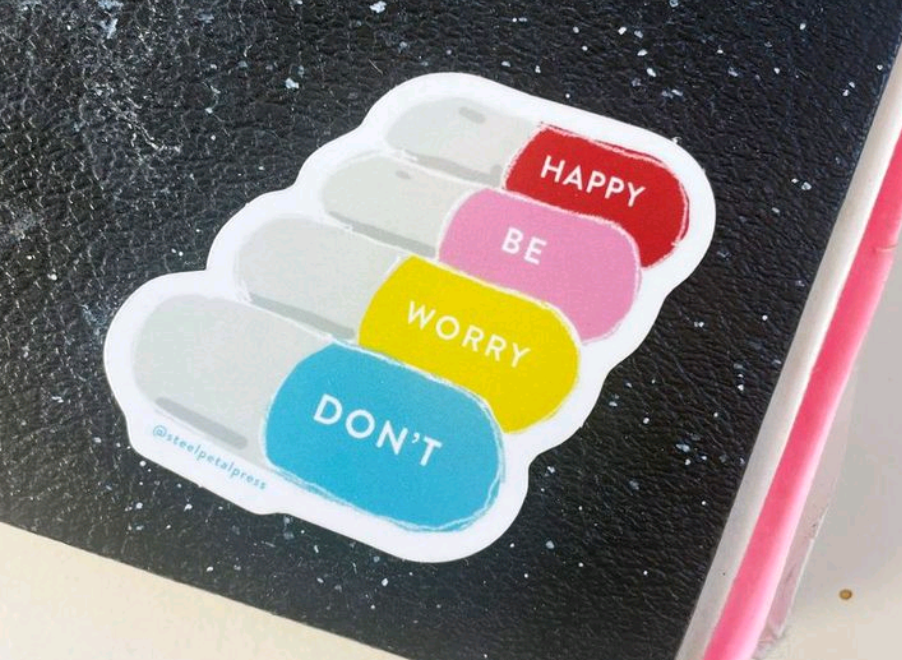 Be Happy Pills Sticker 