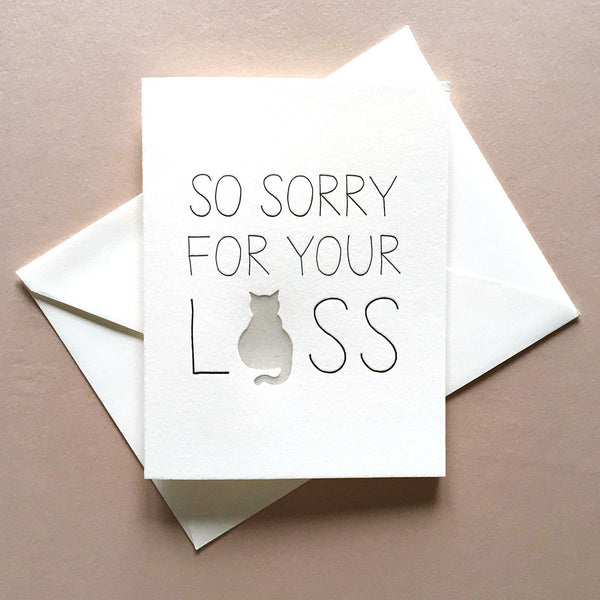 Cat Sympathy Card - Steel Petal Press