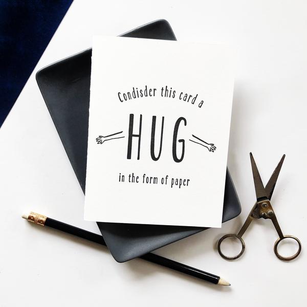 Paper Hug Card - Steel Petal Press