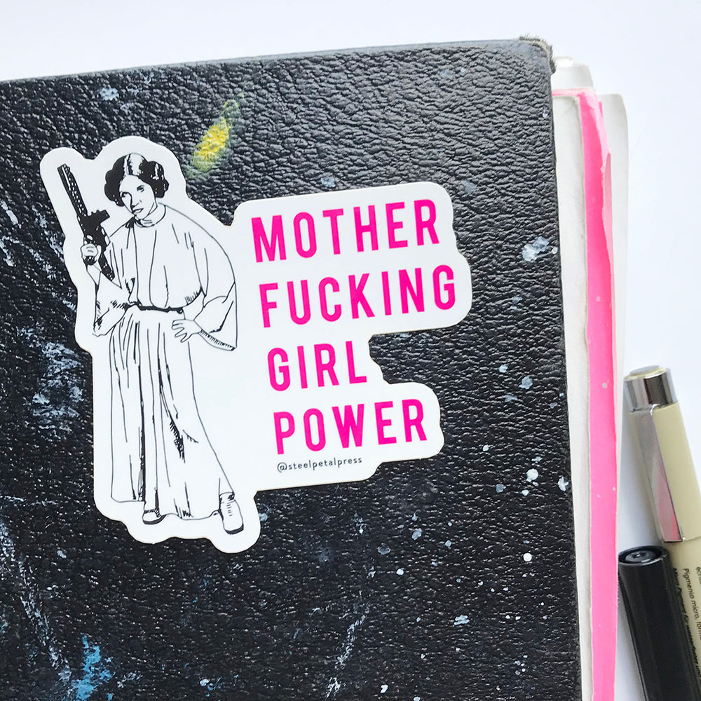 MF Girl Power Sticker - Steel Petal Press