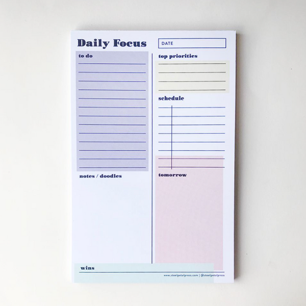 Daily Focus Notepad