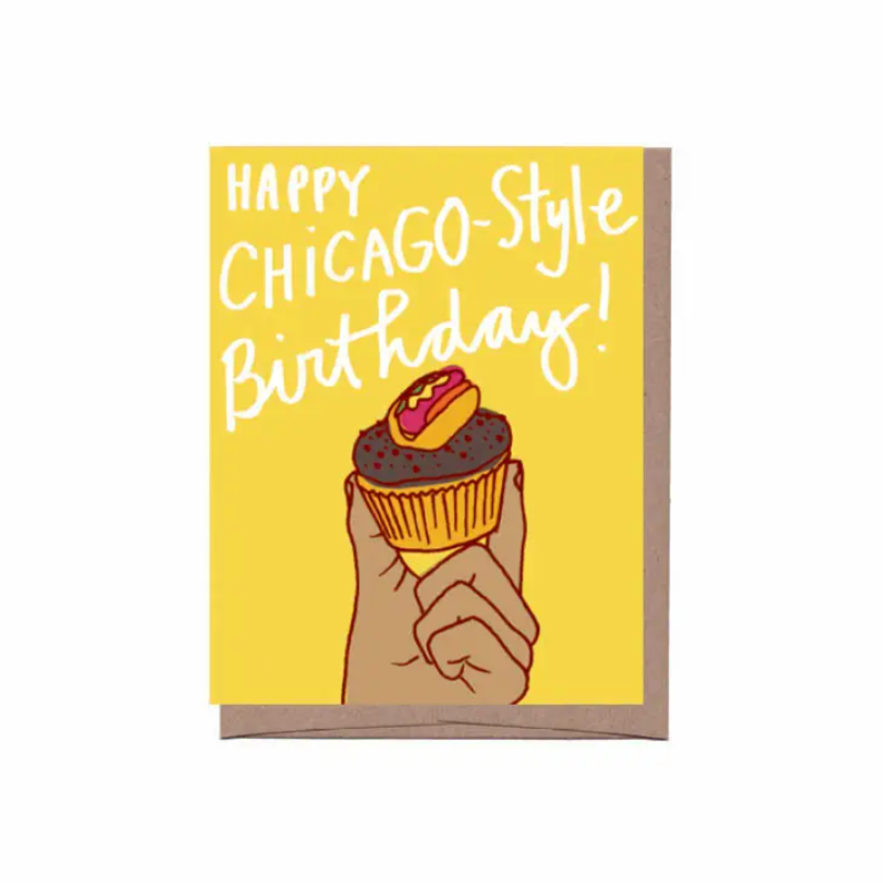 Chicago Cupcake Birthday Card