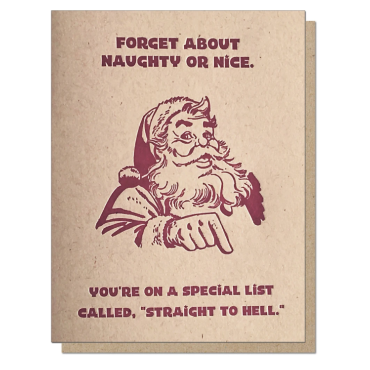 Straight To Hell Christmas Card