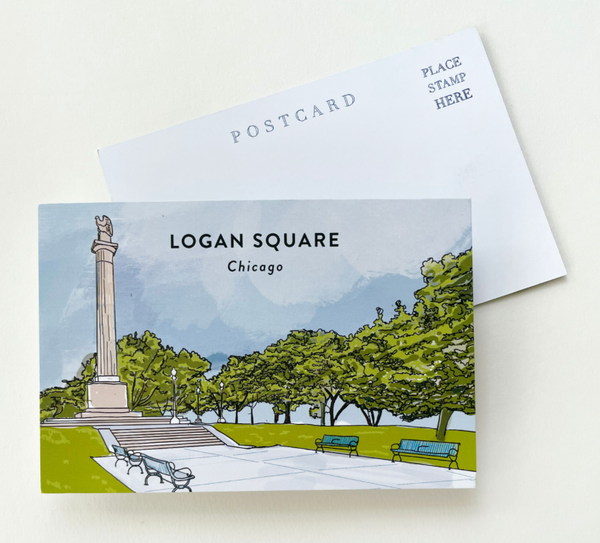 Logan Monument Postcard 
