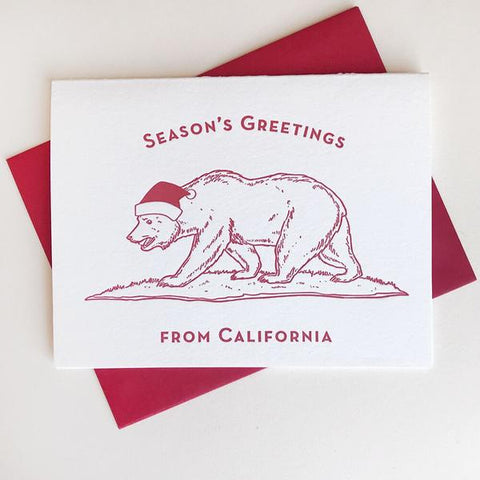 Seasons Greetings California Card - Steel Petal Press