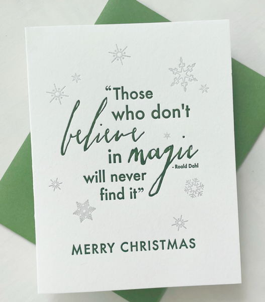 Magic Christmas - Letterpress Holiday Christmas Card