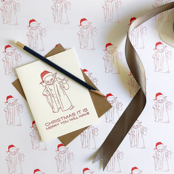 Christmas It Is Gift Wrap - Steel Petal Press