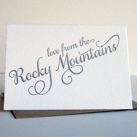 Love from the Rocky Mountains card - Steel Petal Press