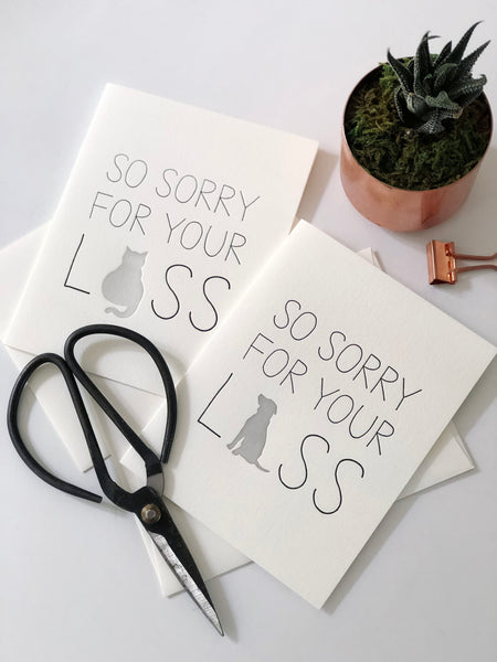 Cat Sympathy Card - Steel Petal Press