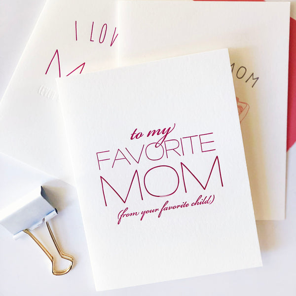 Favorite Mom Card - Steel Petal Press