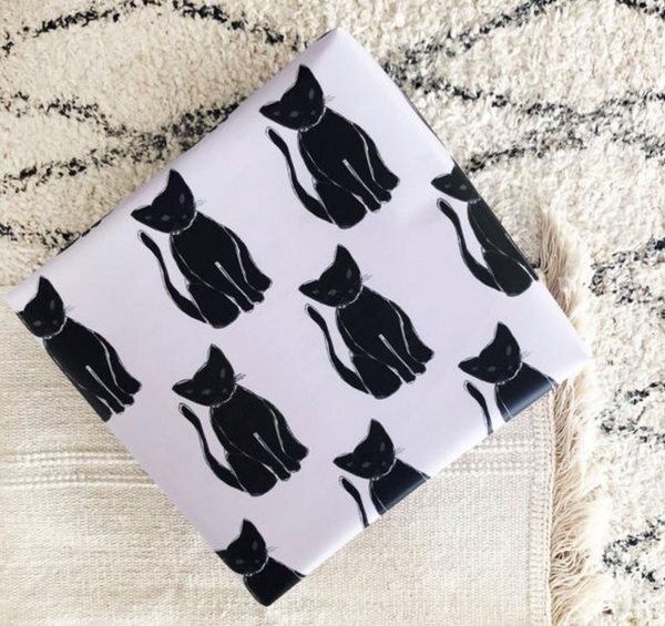 Black Cat Gift Wrap 