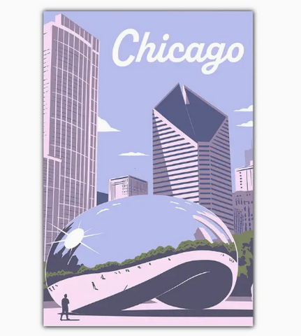 Chicago Bean Postcard