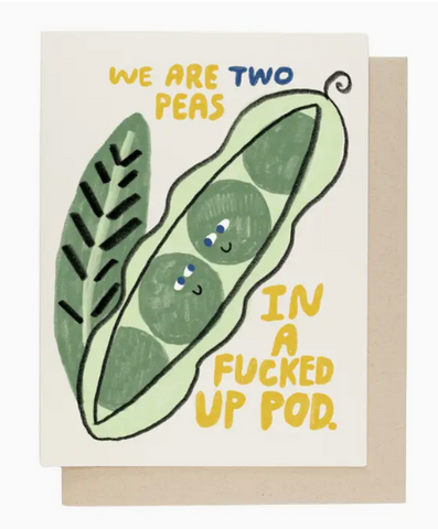 Two Peas In A Pod Card - Steel Petal Press