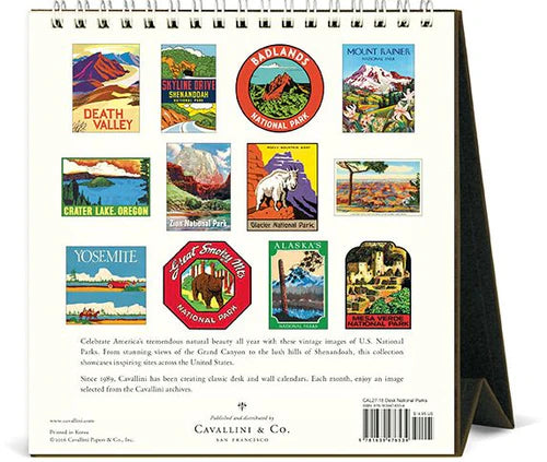 2027 Cavallini Desk Calendar National Parks