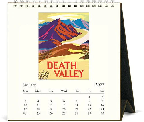 2027 Cavallini Desk Calendar National Parks