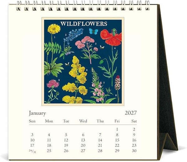 2027 Cavallini Desk Calendar Wildflowers Wild Flowers