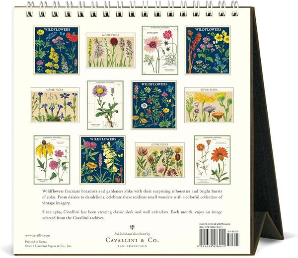 2027 Cavallini Desk Calendar Wildflowers Wild Flowers