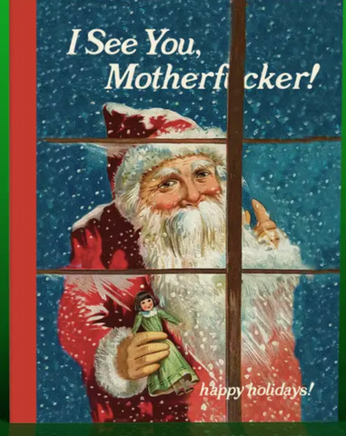 Motherfucker Santa Xmas Card