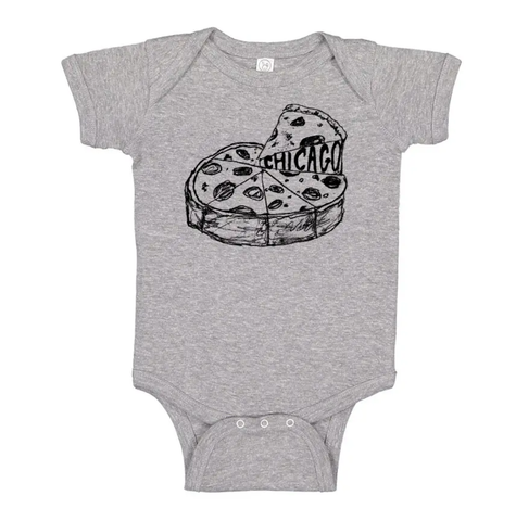 Chicago Pizza Baby Onesie