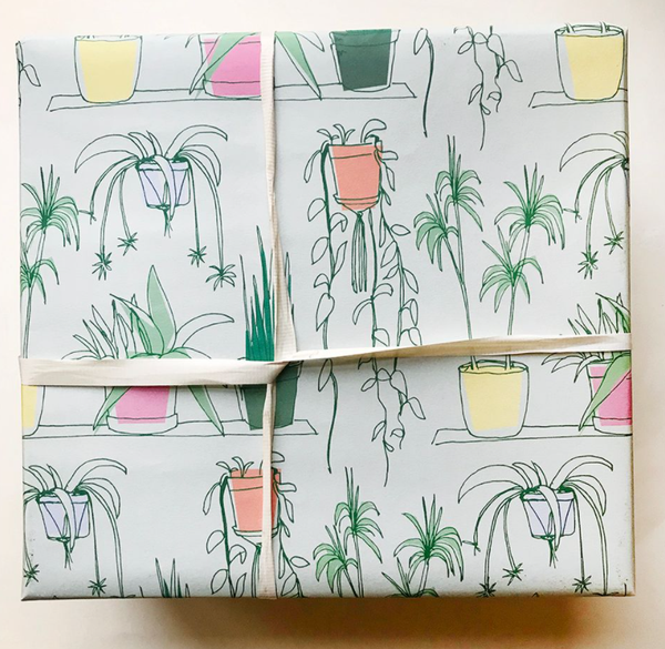House Plants Wrapping Paper - Steel Petal Press