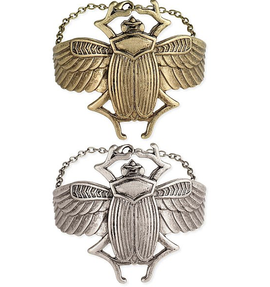 Scarab Beetle Cuff Bracelet - Steel Petal Press