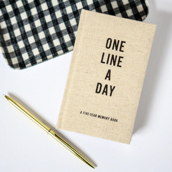 One Line A Day A 5 Five Year Memory Canvas Hardcover Book - CB