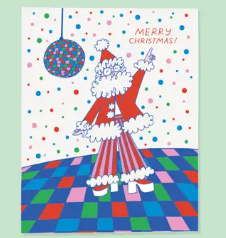 Disco Santa Christmas Card