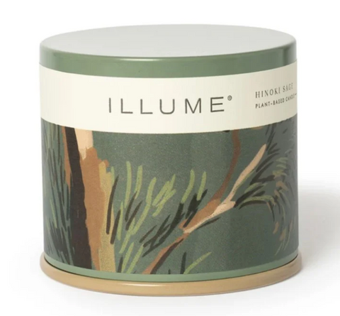 Hinoki Sage Large Tin Candle