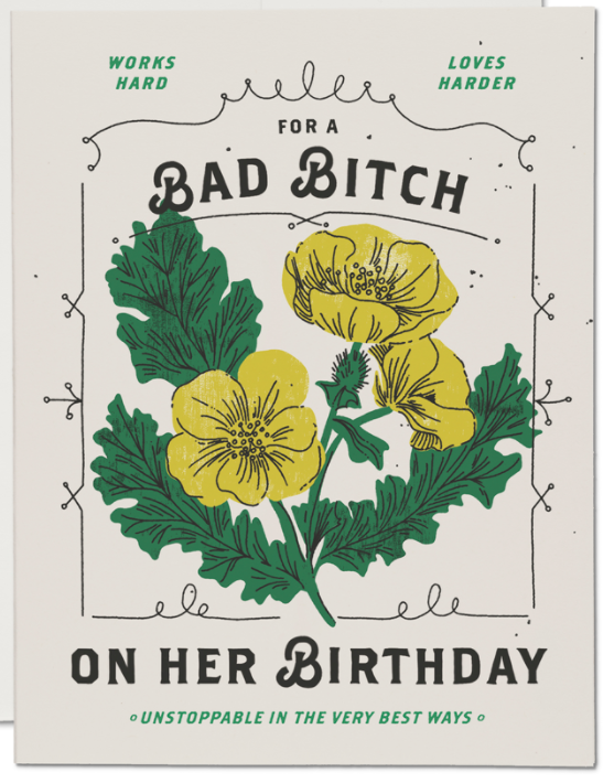 Bad Bitch Birthday Card