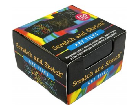 Scratch And Sketch Metallic Art Tiles